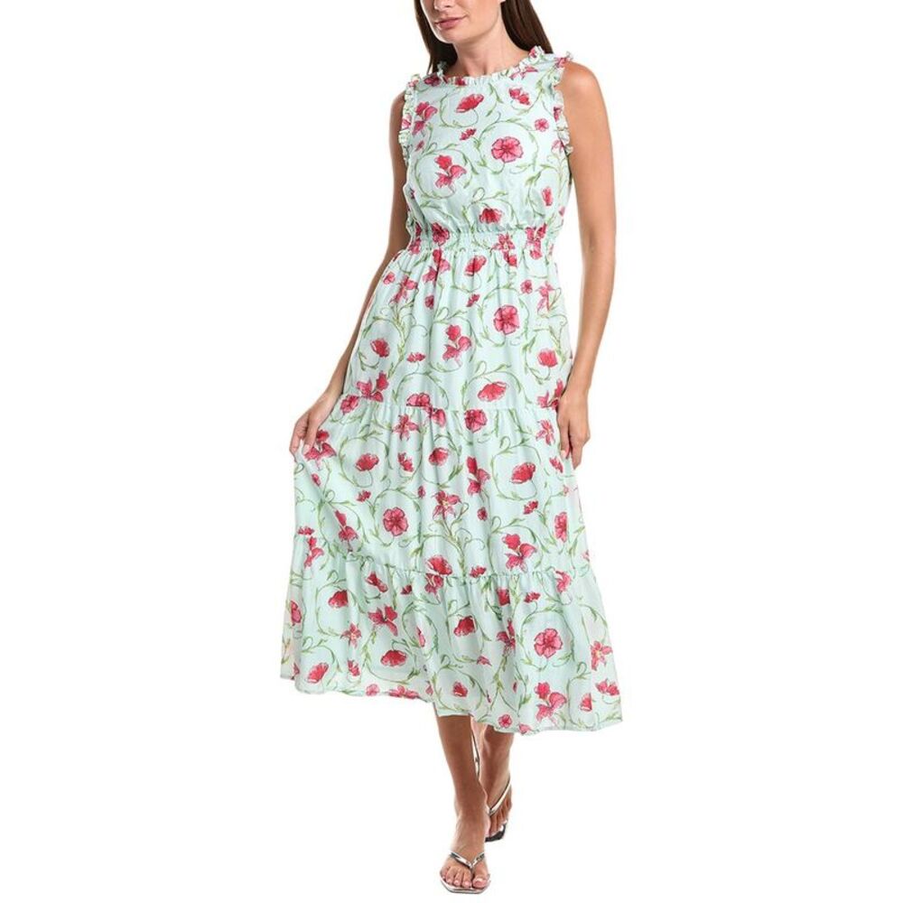 Roller Rabbit Womens  Greta Floral Swirl Milani Silk Dress